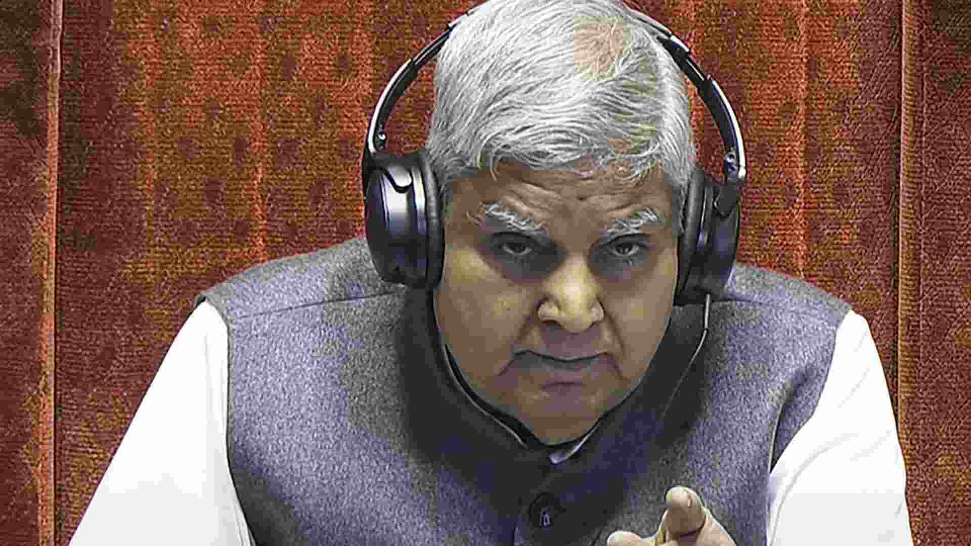 VP Dhankar calls for 'bonhomie' among political parties