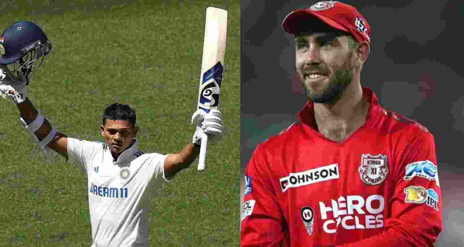 (L-R) Yashasvi Jaiswal and Glenn Maxwell. 