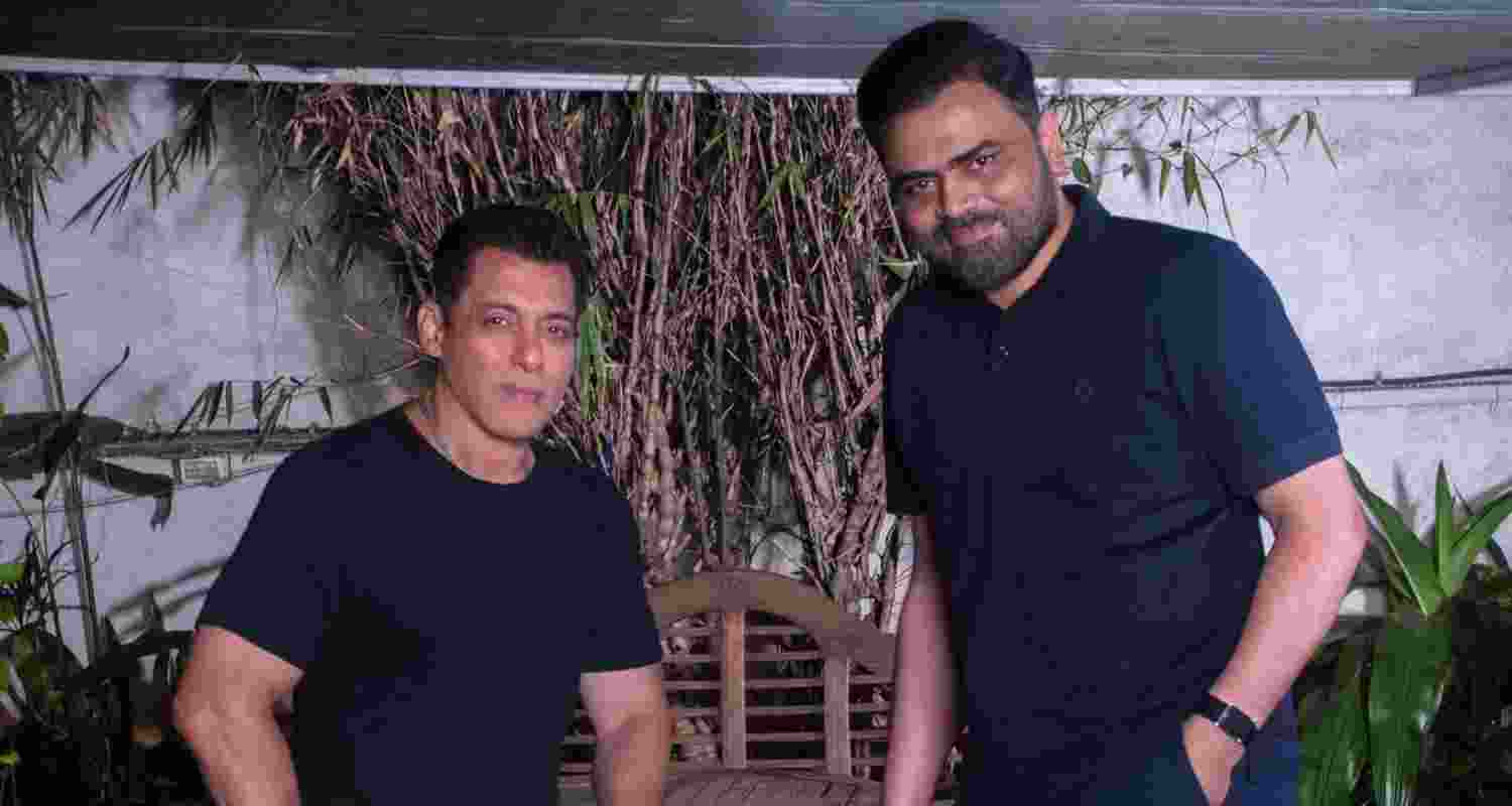 Bollywood star Salman Khan with the director Vamshi Paidipally