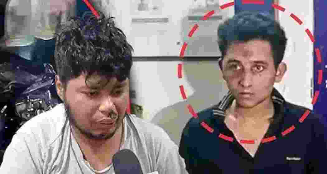 Vadodara car accident victim Vikas Kewalani (L), the accused driver, Rakshit Ravish Chaurasia (R).