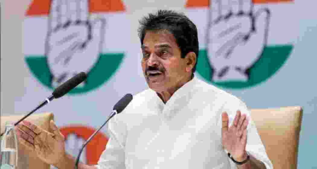 Congress general secretary (organisation) K C Venugopal addressing mediapersons. (Image: PTI)