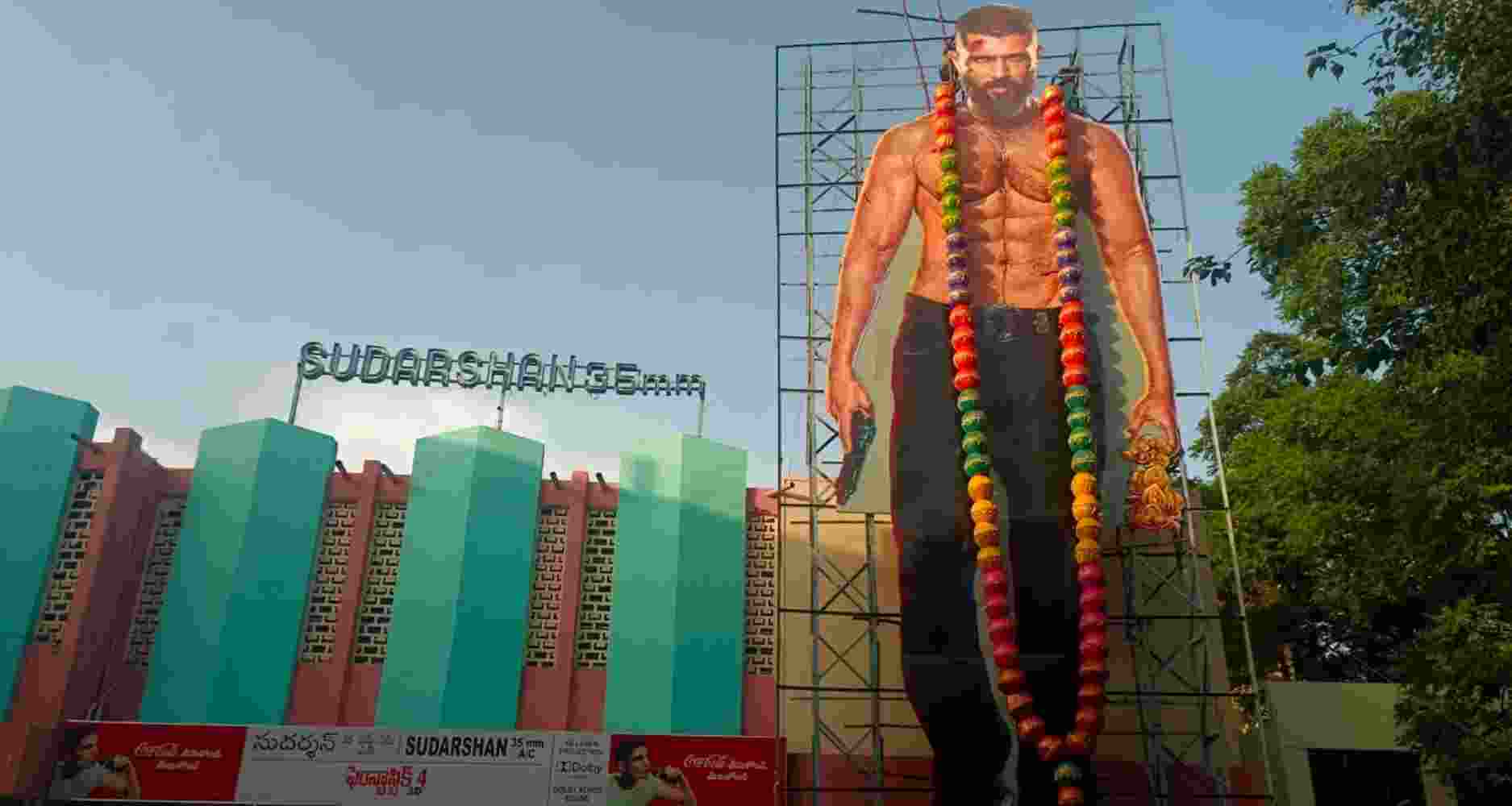 The actor is set to watch the film with fans at Sudarshan 35mm theatre in Hyderabad during the morning show.