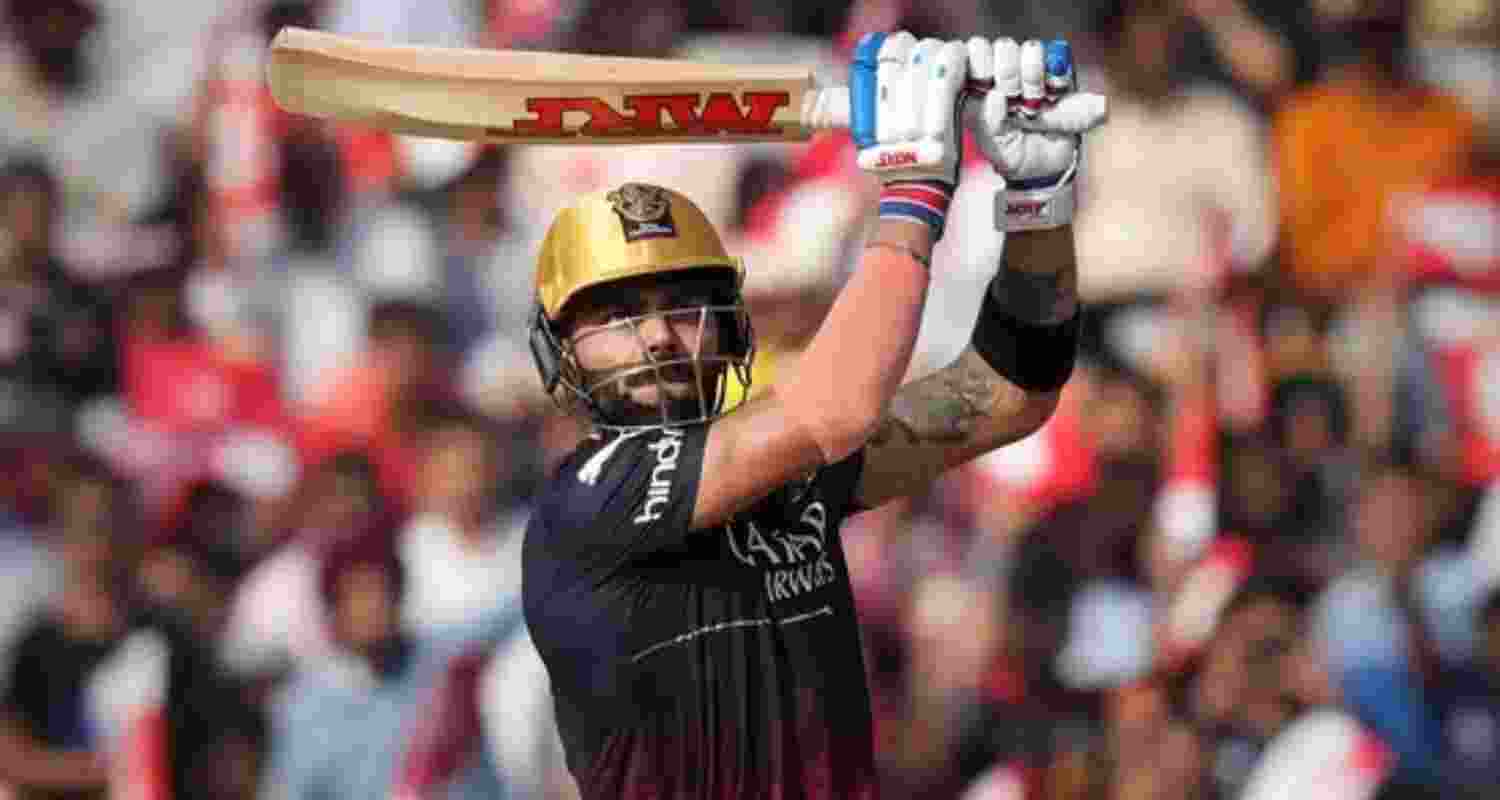 Indian batter Virat Kohli in action during an IPL match.