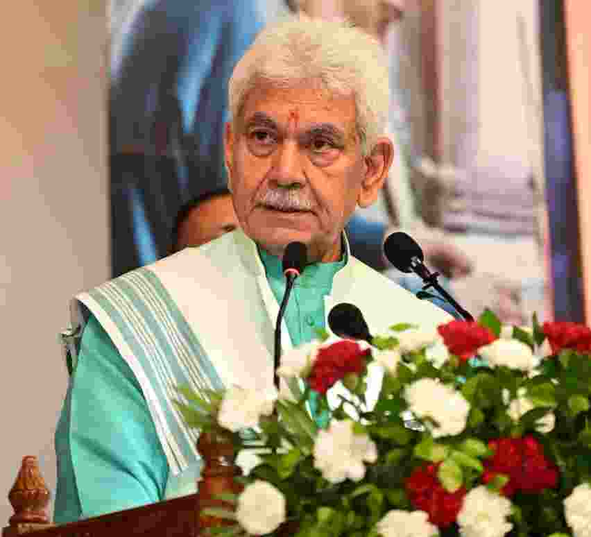 
J&K on path of enduring peace and development: Lt Guv Sinha
