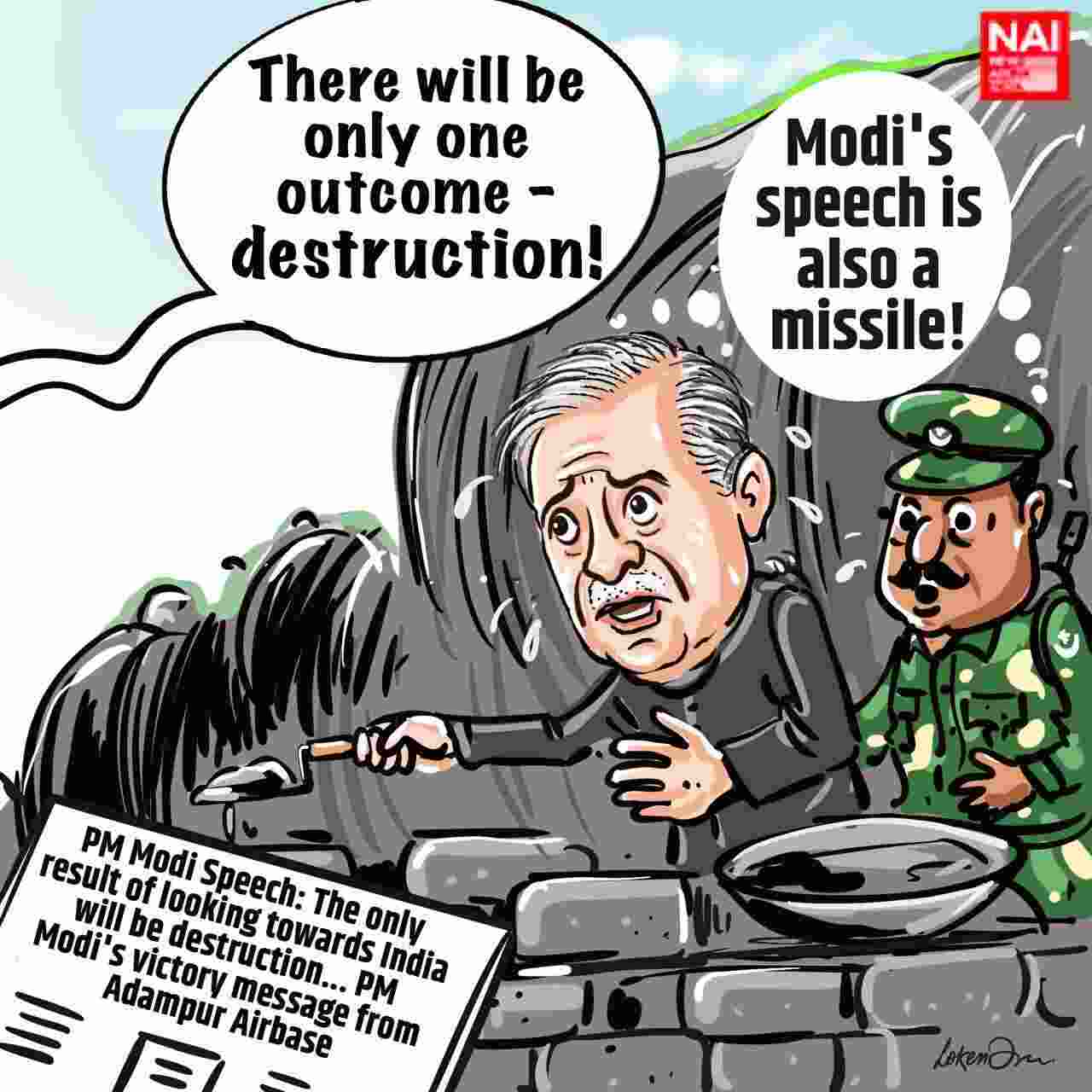 Pak’s Fake News TKO’d By PM Modi’s Adampur Flex!