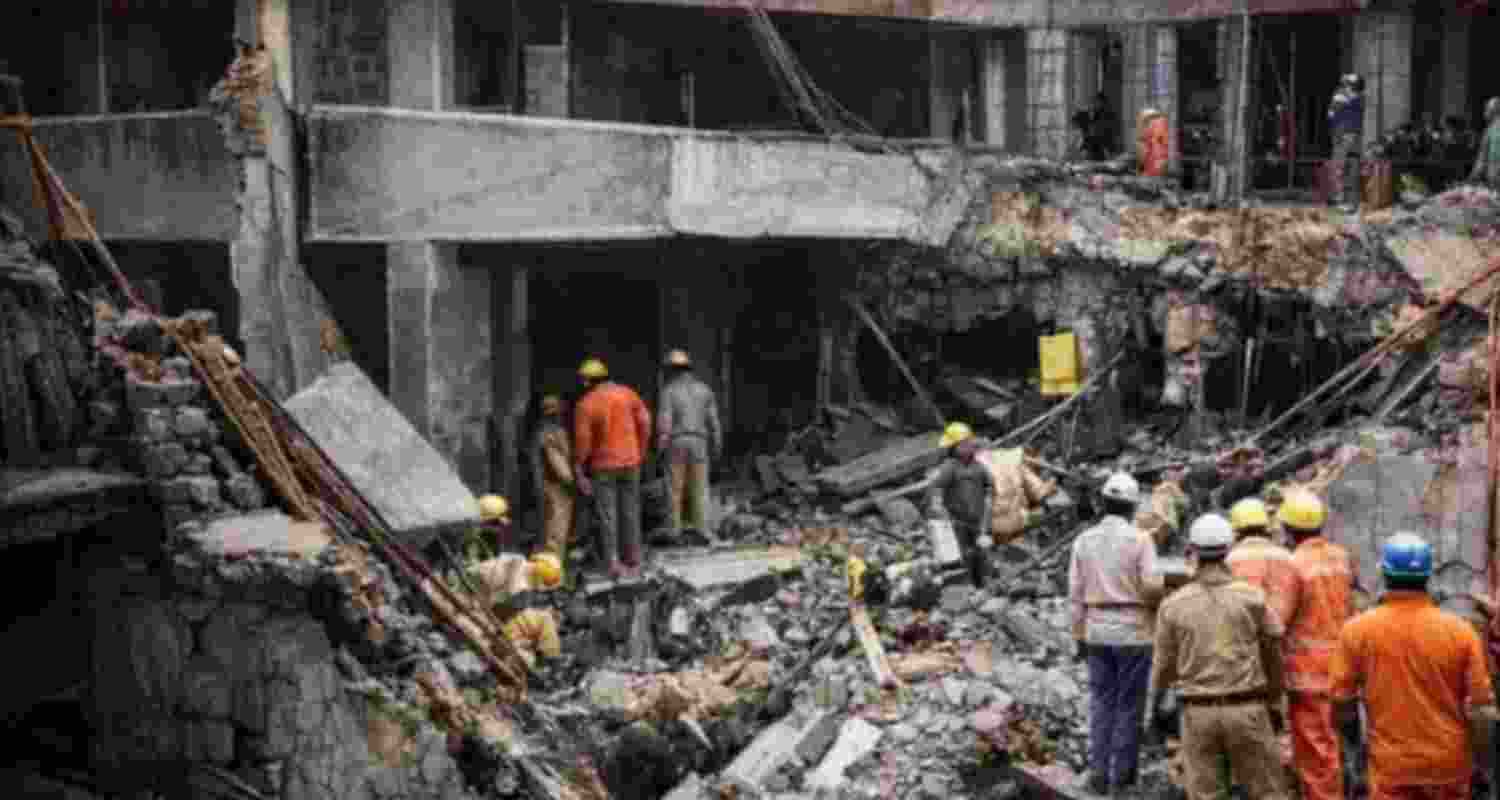  The construction site in Gurugram where the incident took place.