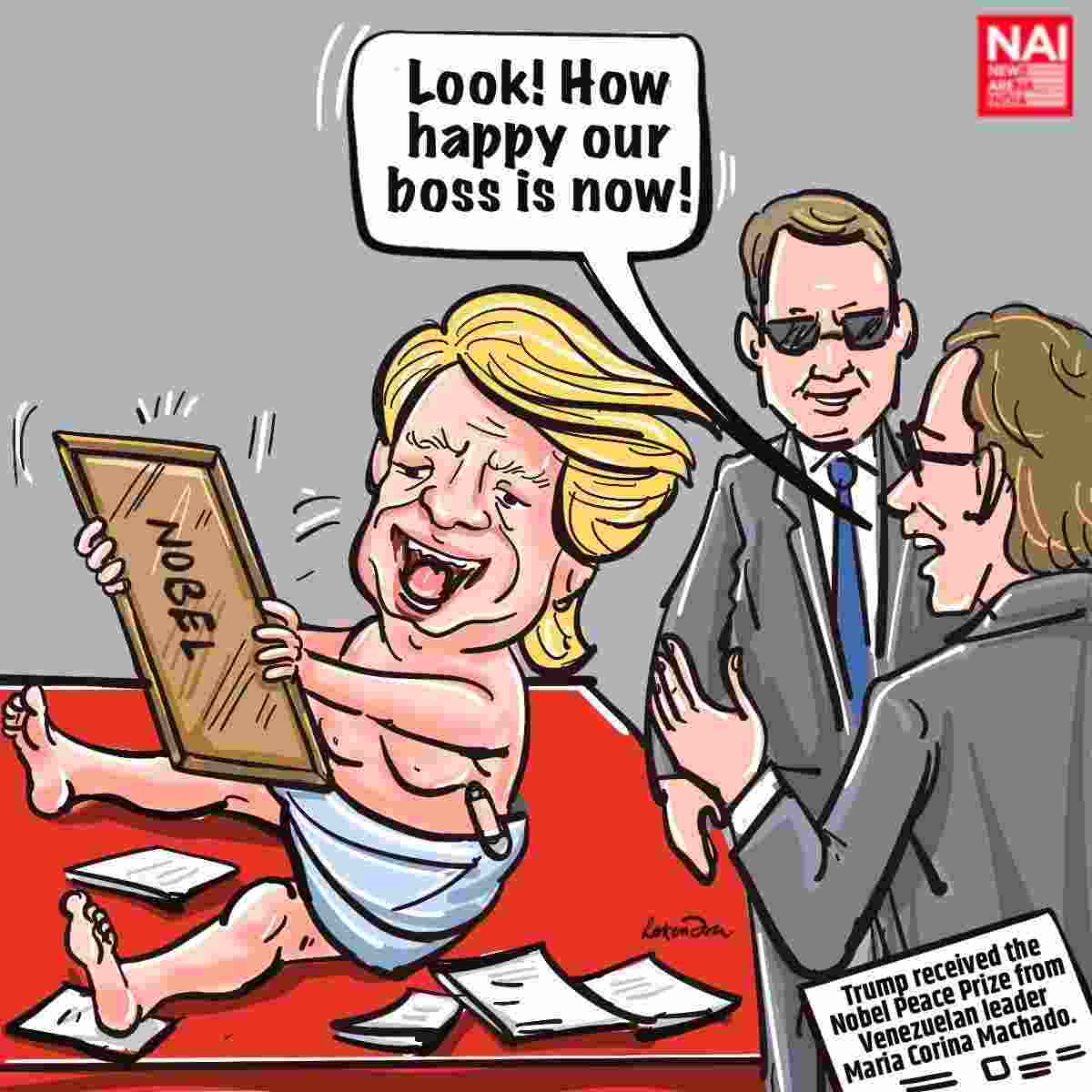 "Transferred Nobel Peace Prize!"