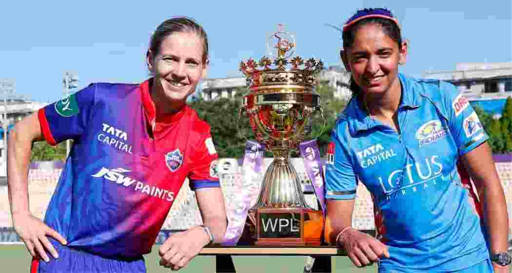 Delhi Capitals skipper Meg Lanning with Mumbai Indians skipper Harmanpreet Kaur. 