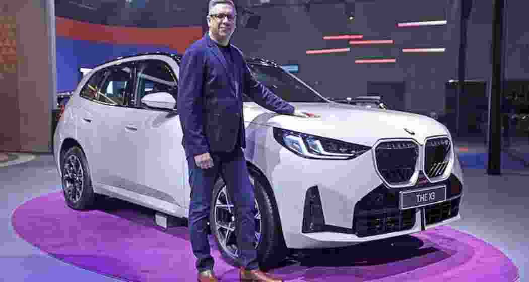 The new BMW X3 on display at the Bharat Mobility Global Expo 2025.