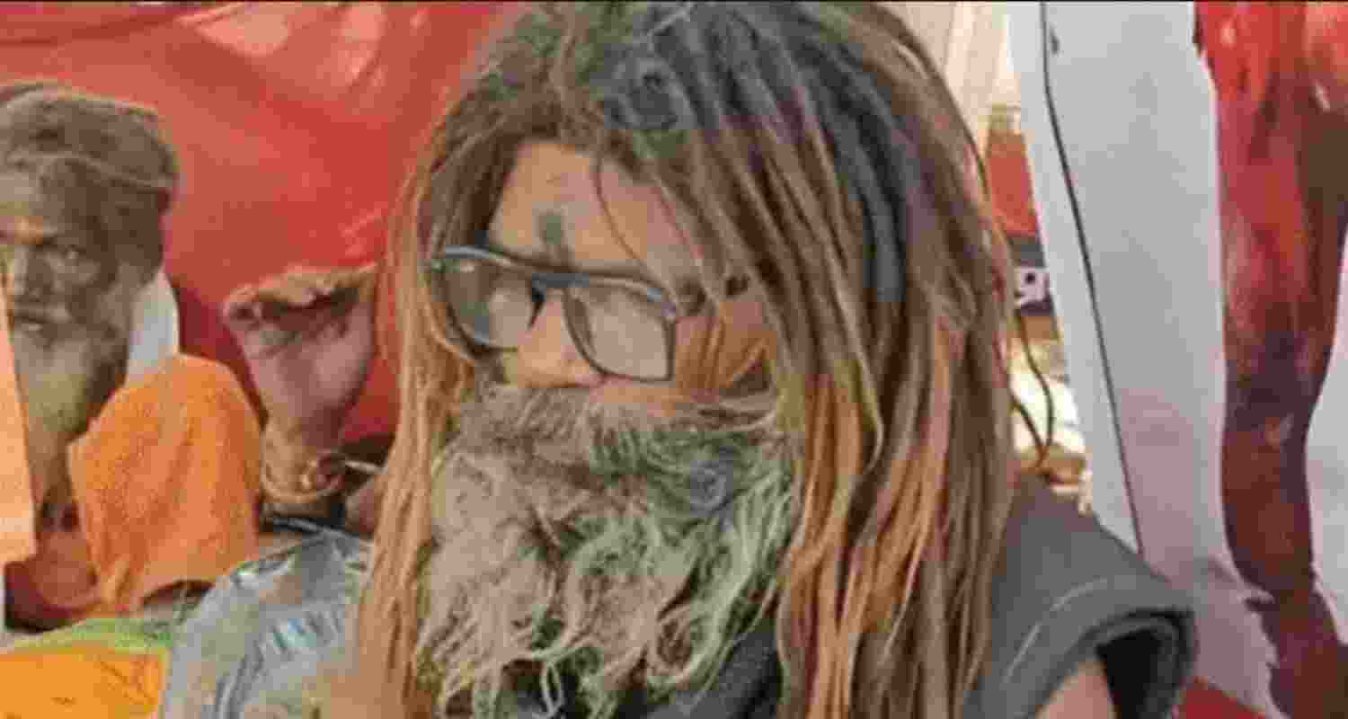 Gangasagar Yadav (65), who has been staying at the Maha Kumbh in Prayagraj.