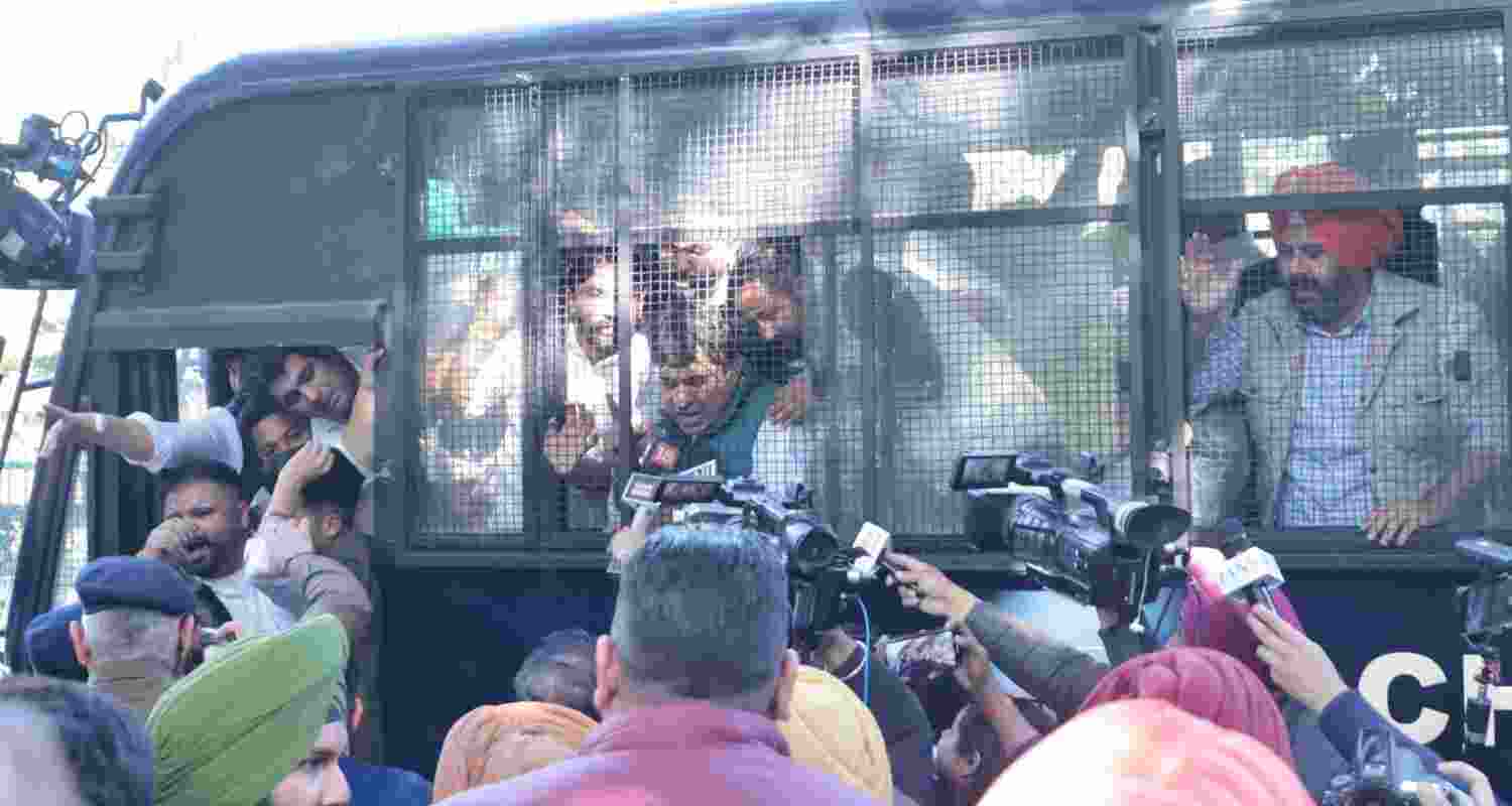 Punjab Youth Congress protests in Chandigarh against the Centre and state over farmer issues, unemployment, and drugs. 