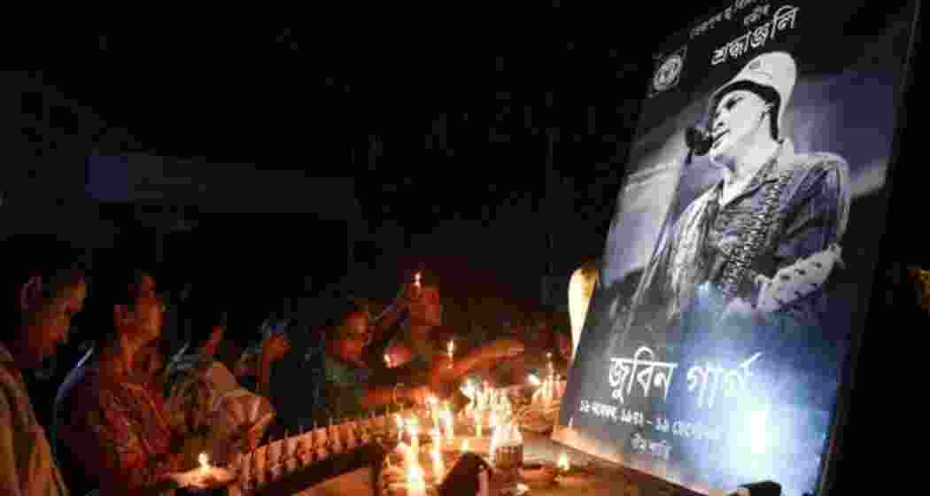Fans pay tribute to iconic Assamese singer Zubeen Garg in Guwahati, Assam. 