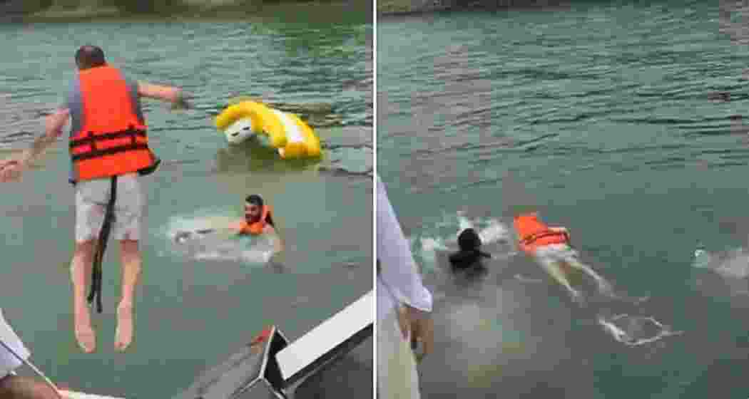 A videograb shows Zubeen Garg moments before he jumped from a boat for a swim in Lazarus Island, Singapore. 