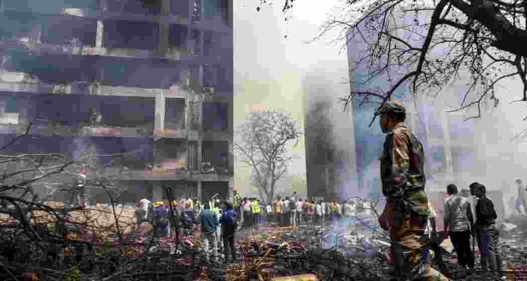 The Air India crash site in Ahmedabad, where 270 individuals were killed. The Air India crash site in Ahmedabad, where 270 individuals were killed.