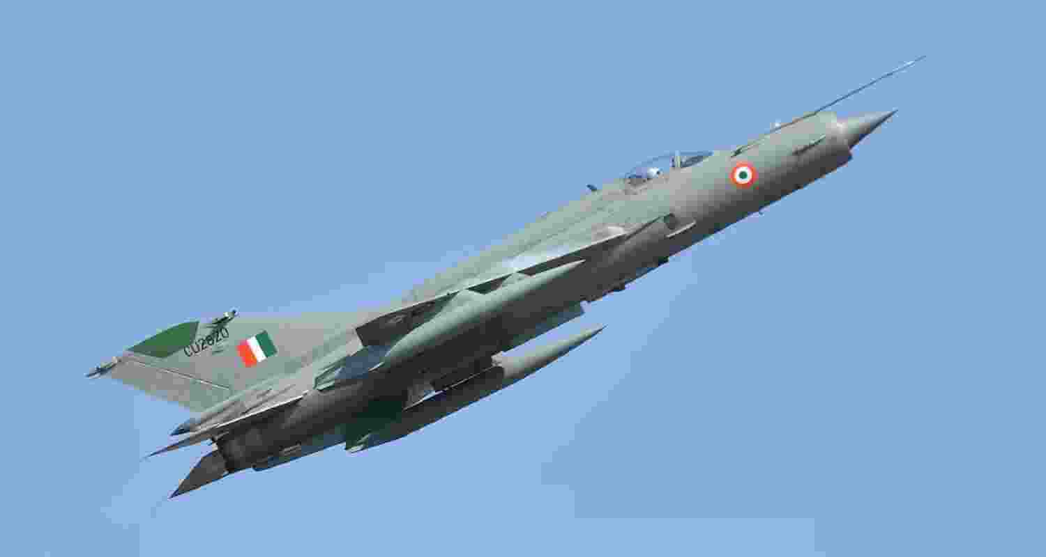 A file photo of an Indian Air Force MIG-21 aircraft Dornier. A file photo of an Indian Air Force MIG-21 aircraft Dornier.