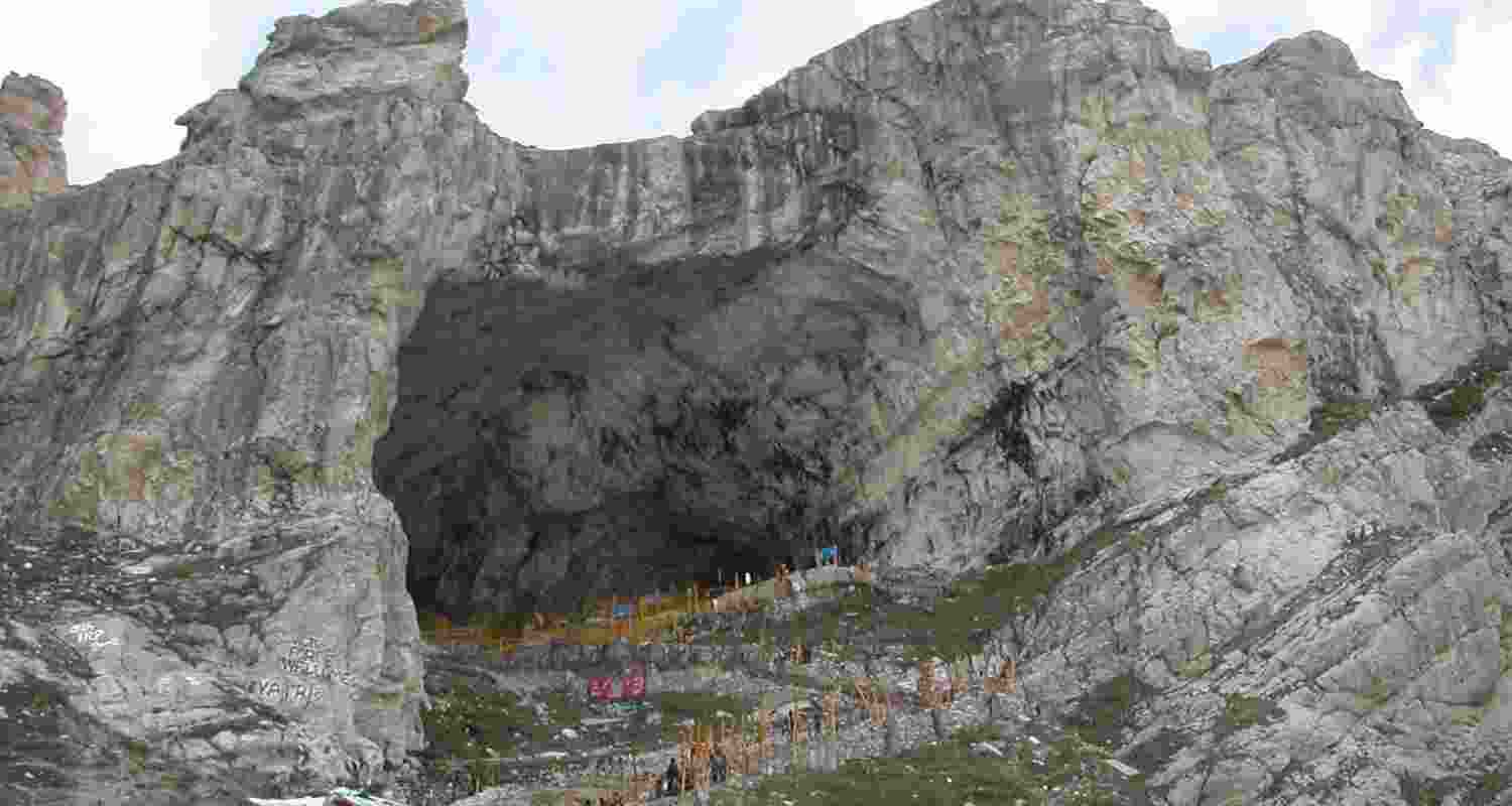 The Holy Amarnath cave in Jammu and Kashmir. The Holy Amarnath cave in Jammu and Kashmir.