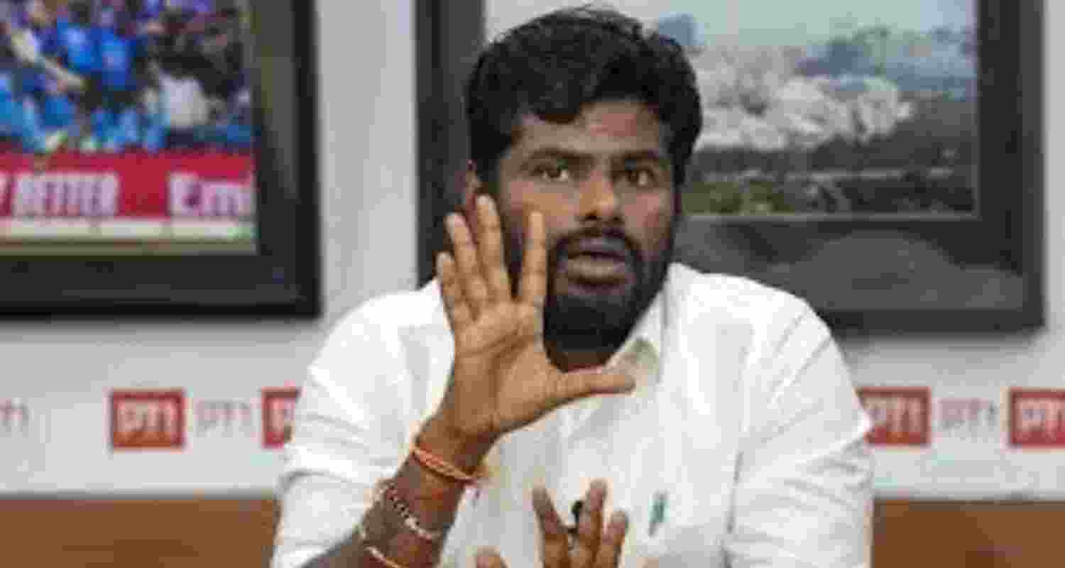Former BJP Tamil Nadu president K Annamalai - file image. Former BJP Tamil Nadu president K Annamalai - file image.
