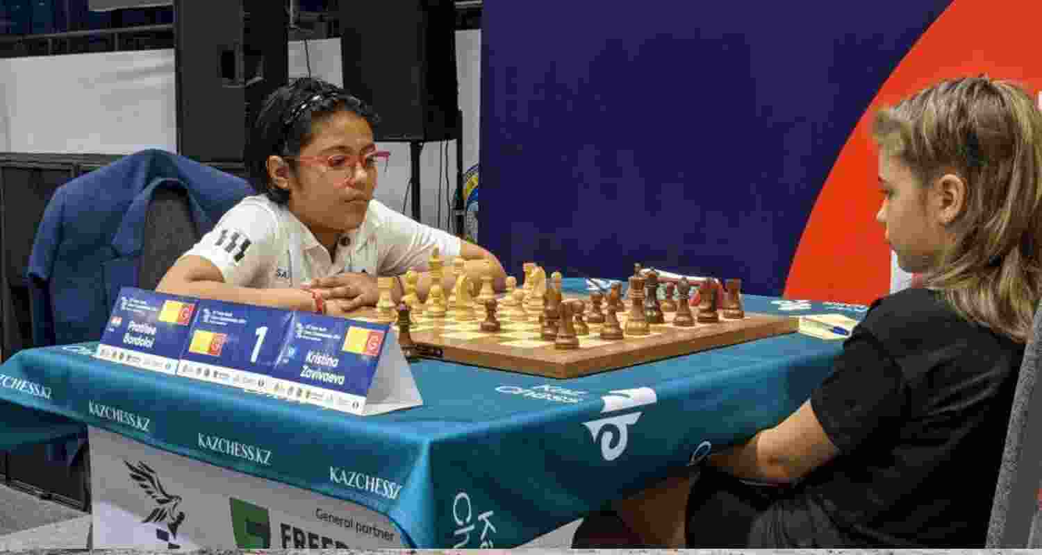 Aradhya Das during the Asian Youth Under-10 Girls’ Chess Championship 2024, held in Kazakhstan. Aradhya Das during the Asian Youth Under-10 Girls’ Chess Championship 2024, held in Kazakhstan.