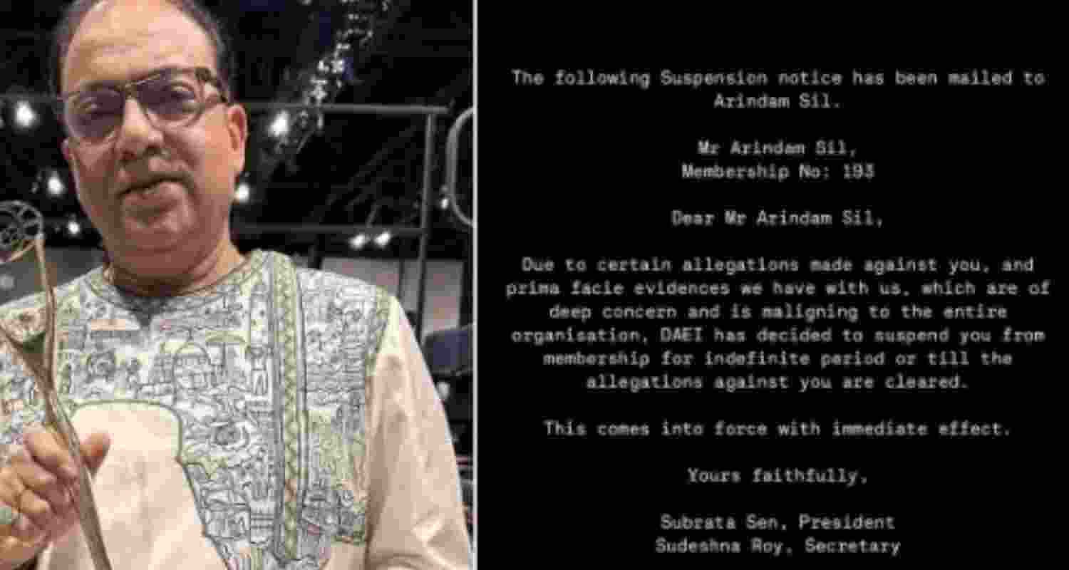 Bengali filmmaker Arindam Sil suspended over sexual harassment charge
Bengali filmmaker Arindam Sil suspended over sexual harassment charge
