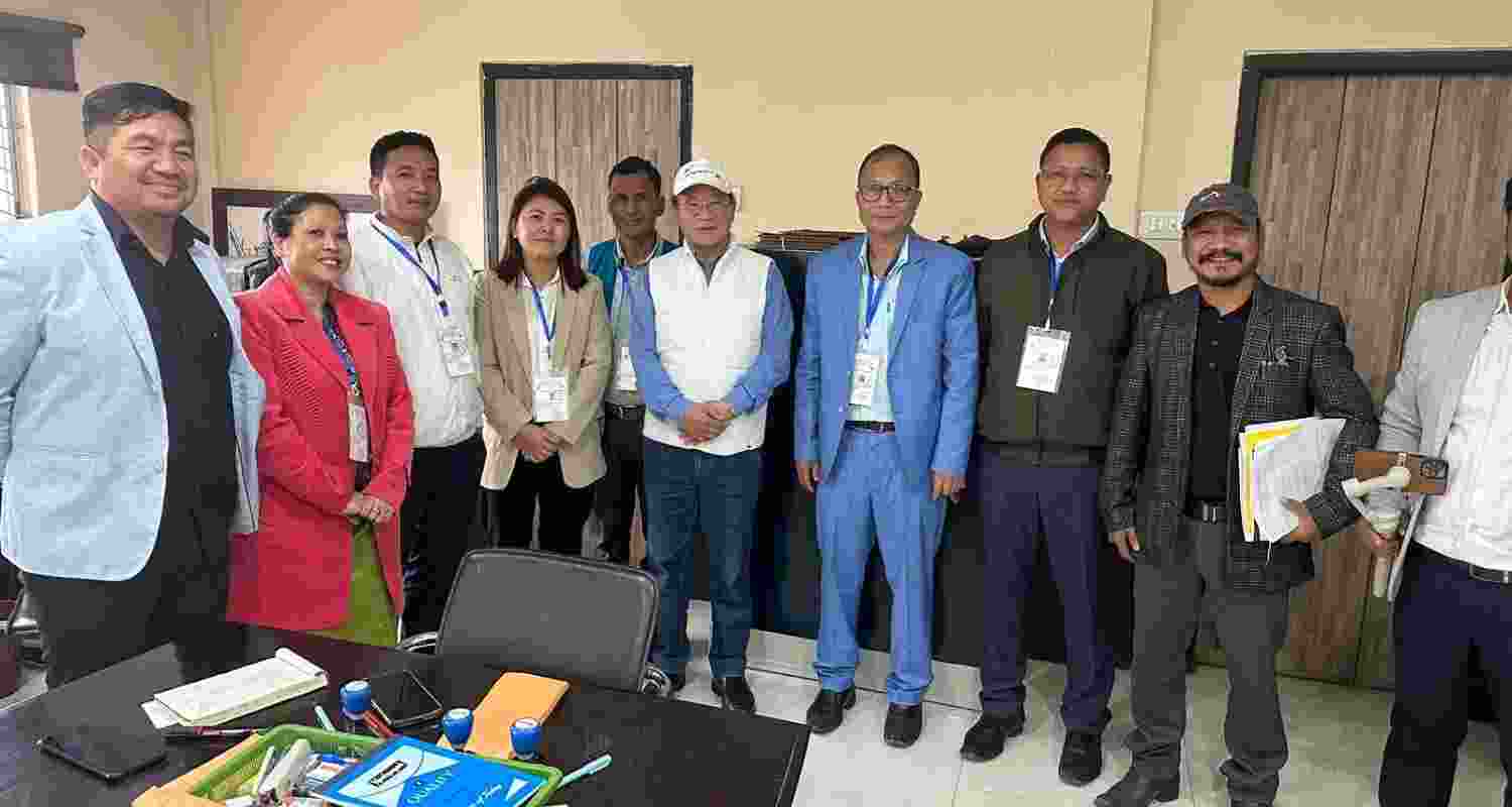 Pradesh Congress Committee president Nabam Tuki filing his nomination. Pradesh Congress Committee president Nabam Tuki filing his nomination.