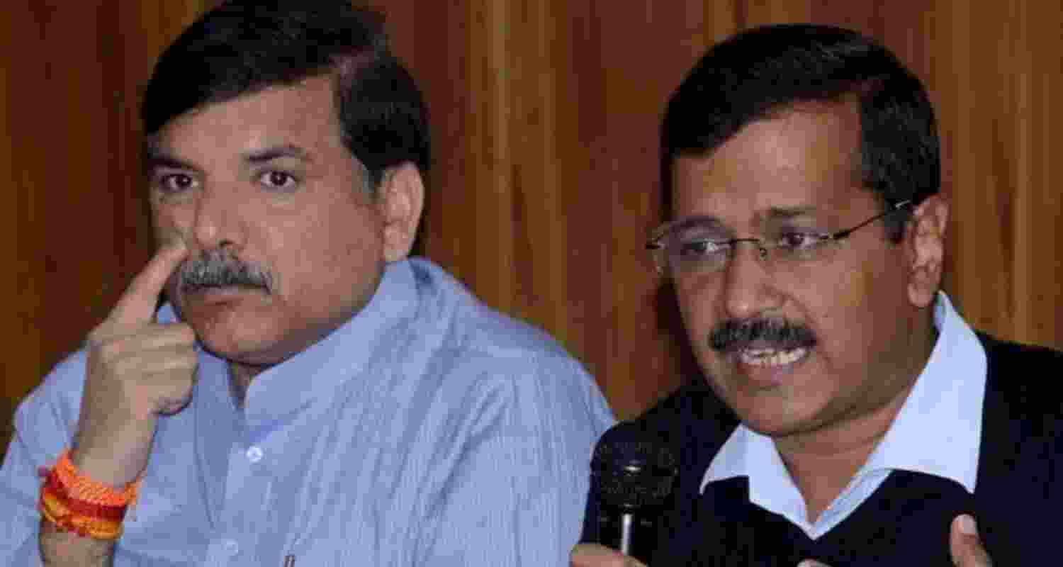 Sanjay Singh with Arvind Kejriwal. Sanjay Singh with Arvind Kejriwal.