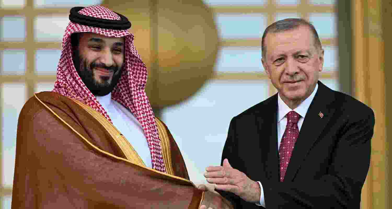 President Erdogan welcomes Saudi Crown Prince Mohammed bin Salman. File photo. President Erdogan welcomes Saudi Crown Prince Mohammed bin Salman. File photo.
