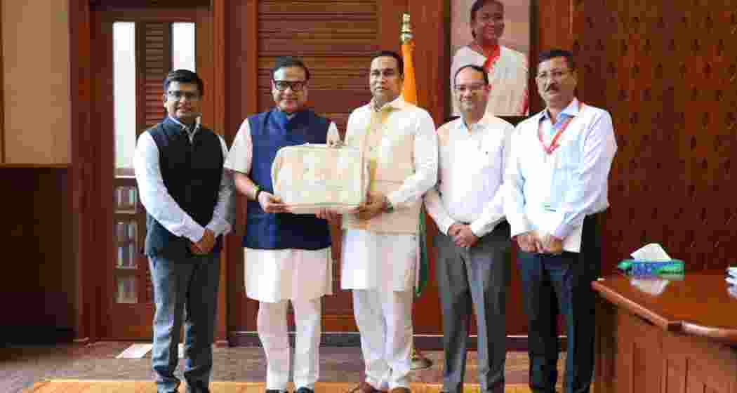 Assam Chief Minister Himanta Biswa Sarma, Finance Minister Jayanta Malla Baruah, Assembly Speaker Biswajit Daimary and cabinet ministers pose with copies of the 2026-27 State Budget after it was tabled in the Legislative Assembly in Guwahati on Friday. Assam Chief Minister Himanta Biswa Sarma, Finance Minister Jayanta Malla Baruah, Assembly Speaker Biswajit Daimary and cabinet ministers pose with copies of the 2026-27 State Budget after it was tabled in the Legislative Assembly in Guwahati on Friday.