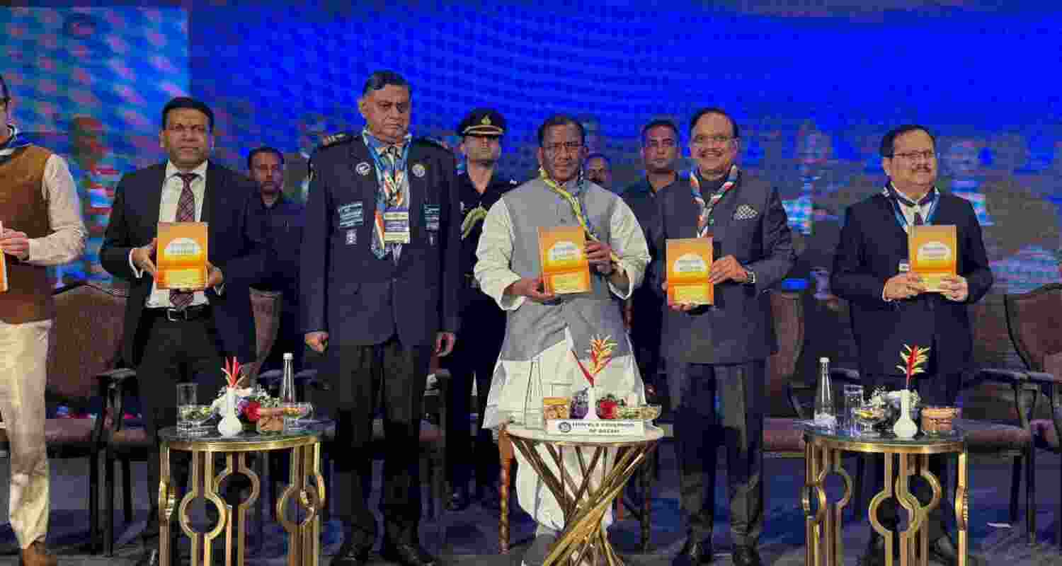 Assam Governor Shri Laxman Acharya launches the book “Whispers of Wisdom – A Luminous Leap” on Tuesday. Assam Governor Shri Laxman Acharya launches the book “Whispers of Wisdom – A Luminous Leap” on Tuesday.