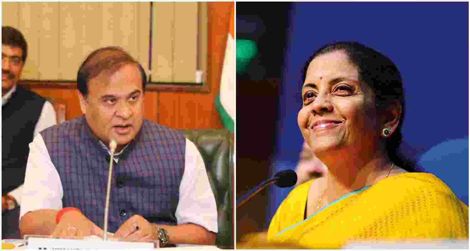 Assam Chief Minister Himanta Biswa Sarma (L), Union Finance Minister Nirmala Sitharaman (R). Assam Chief Minister Himanta Biswa Sarma (L), Union Finance Minister Nirmala Sitharaman (R).