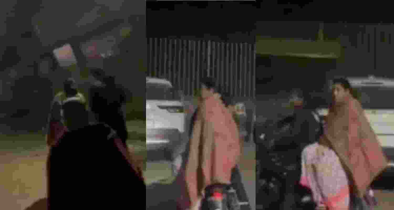 Screengrabs of Atul Subhash's in-laws on the run. Screengrabs of Atul Subhash's in-laws on the run.