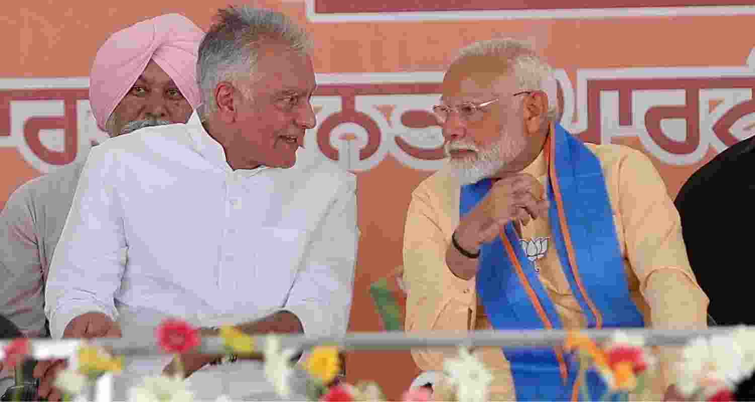 Punjab BJP president Sunil Jakhar with Prime Minister Narendra Modi. File photo. Punjab BJP president Sunil Jakhar with Prime Minister Narendra Modi. File photo.