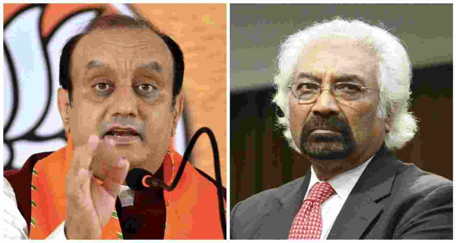 BJP spokesperson and Rajya Sabha MP Sudhanshu Trivedi (L), Indian Overseas Congress leader Sam Pitroda (R). File photos. BJP spokesperson and Rajya Sabha MP Sudhanshu Trivedi (L), Indian Overseas Congress leader Sam Pitroda (R). File photos.