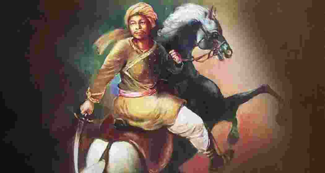 A 17th-century portrayal of Lachit Borphukan, the valiant Ahom general who led the Assamese forces to victory in the Battle of Saraighat, immortalising his legacy in Indian history. A 17th-century portrayal of Lachit Borphukan, the valiant Ahom general who led the Assamese forces to victory in the Battle of Saraighat, immortalising his legacy in Indian history.
