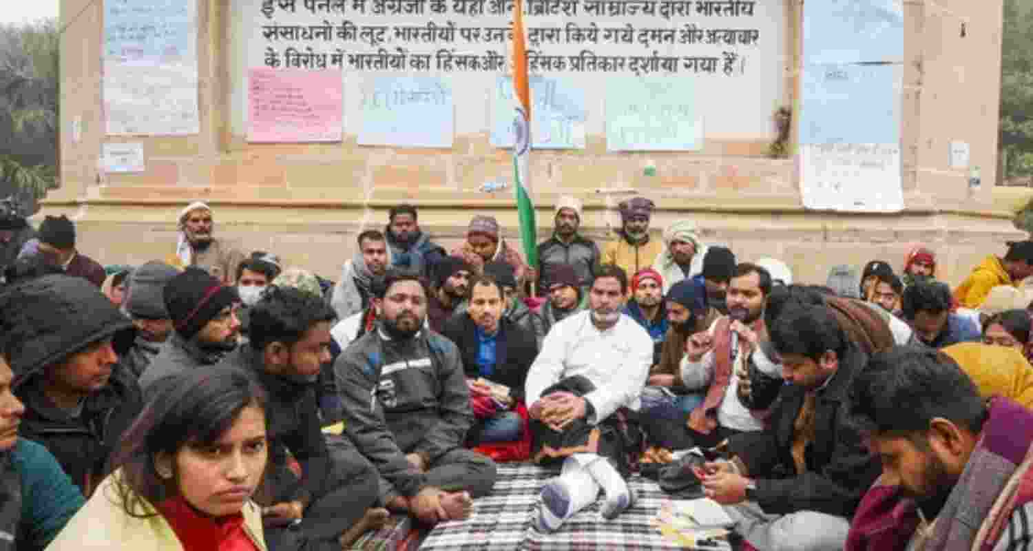 Prashant Kishor on hunger strike in Patna, demanding cancellation of BPSC CCE 2024 over paper leak allegations, on Sunday. Prashant Kishor on hunger strike in Patna, demanding cancellation of BPSC CCE 2024 over paper leak allegations, on Sunday.