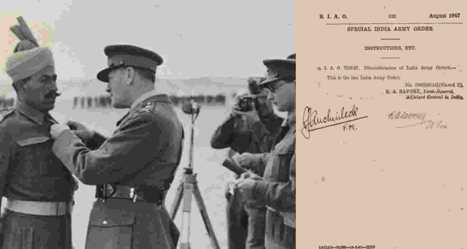 How British-led forces were split in 1947 How British-led forces were split in 1947