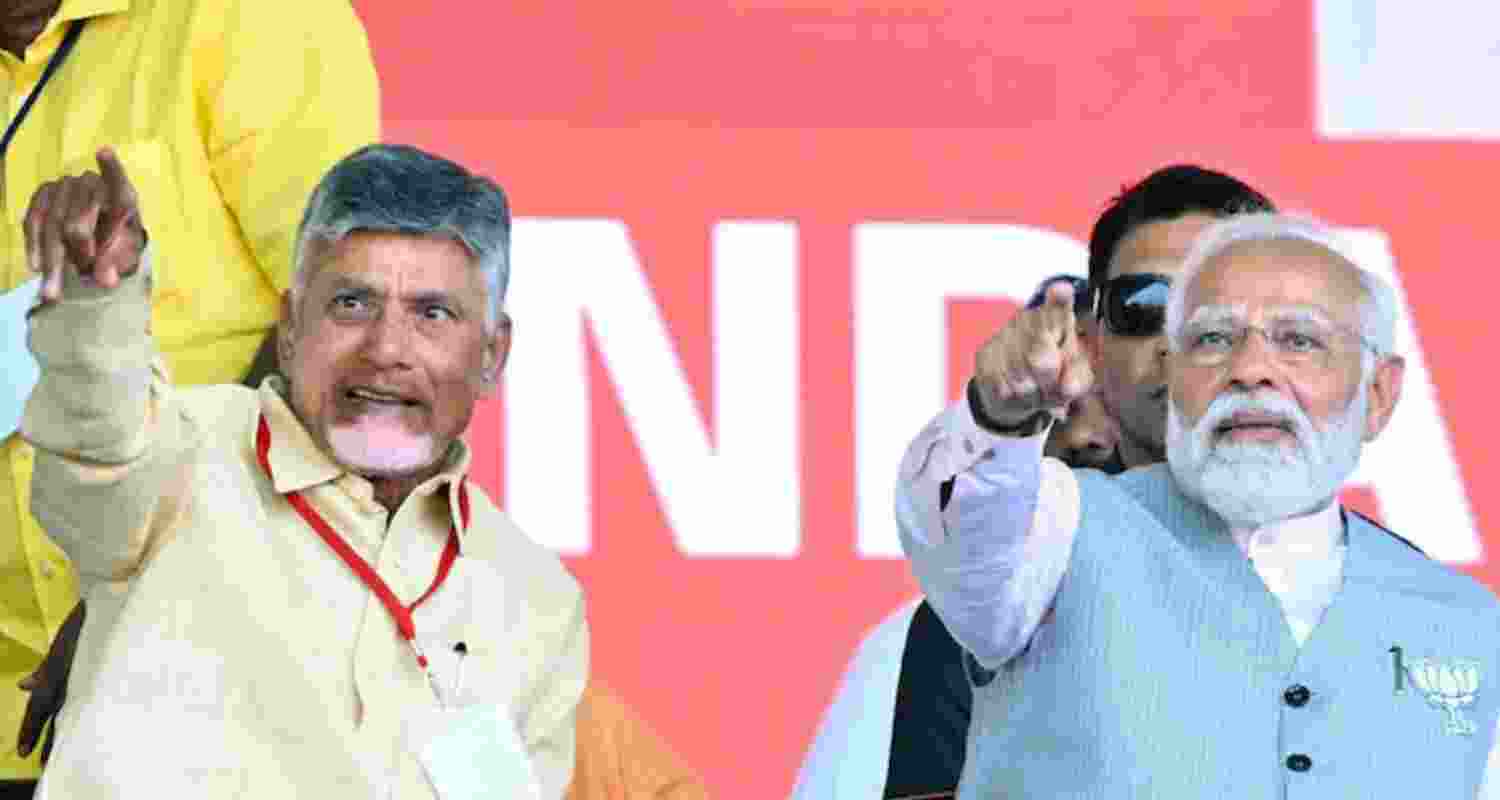 Andhra Pradesh CM Chandrababu Naidu and PM Narendra Modi, File Photo. Andhra Pradesh CM Chandrababu Naidu and PM Narendra Modi, File Photo.