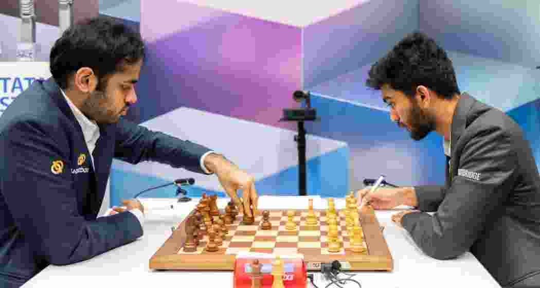 India’s Arjun Erigaisi and D. Gukesh in action during the Tata Steel Masters 2025 in Wijk aan Zee. (Photo: Tata Steel Chess/X) India’s Arjun Erigaisi and D. Gukesh in action during the Tata Steel Masters 2025 in Wijk aan Zee. (Photo: Tata Steel Chess/X)