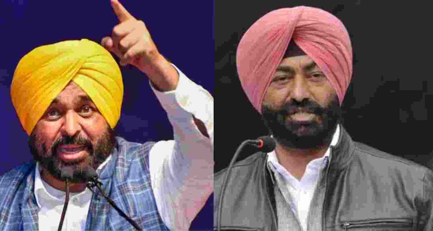 Chief Minister Bhagwant Mann and Congress MLA Sukhpal Singh Khaira Chief Minister Bhagwant Mann and Congress MLA Sukhpal Singh Khaira