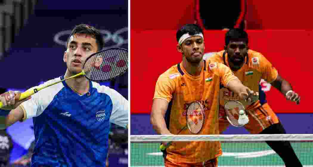 File photos of Lakshya Sen (L) and Satwiksairaj Rankireddy-Chirag Shetty (R). File photos of Lakshya Sen (L) and Satwiksairaj Rankireddy-Chirag Shetty (R).