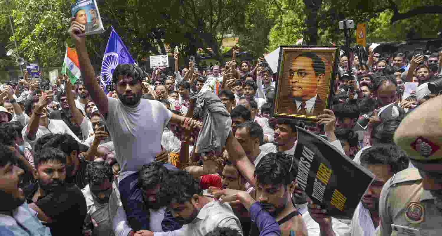 Delhi Police detained six people to prevent a clash during the CJP protest at Jantar Mantar, where hundreds demanded exam accountability. Delhi Police detained six people to prevent a clash during the CJP protest at Jantar Mantar, where hundreds demanded exam accountability.