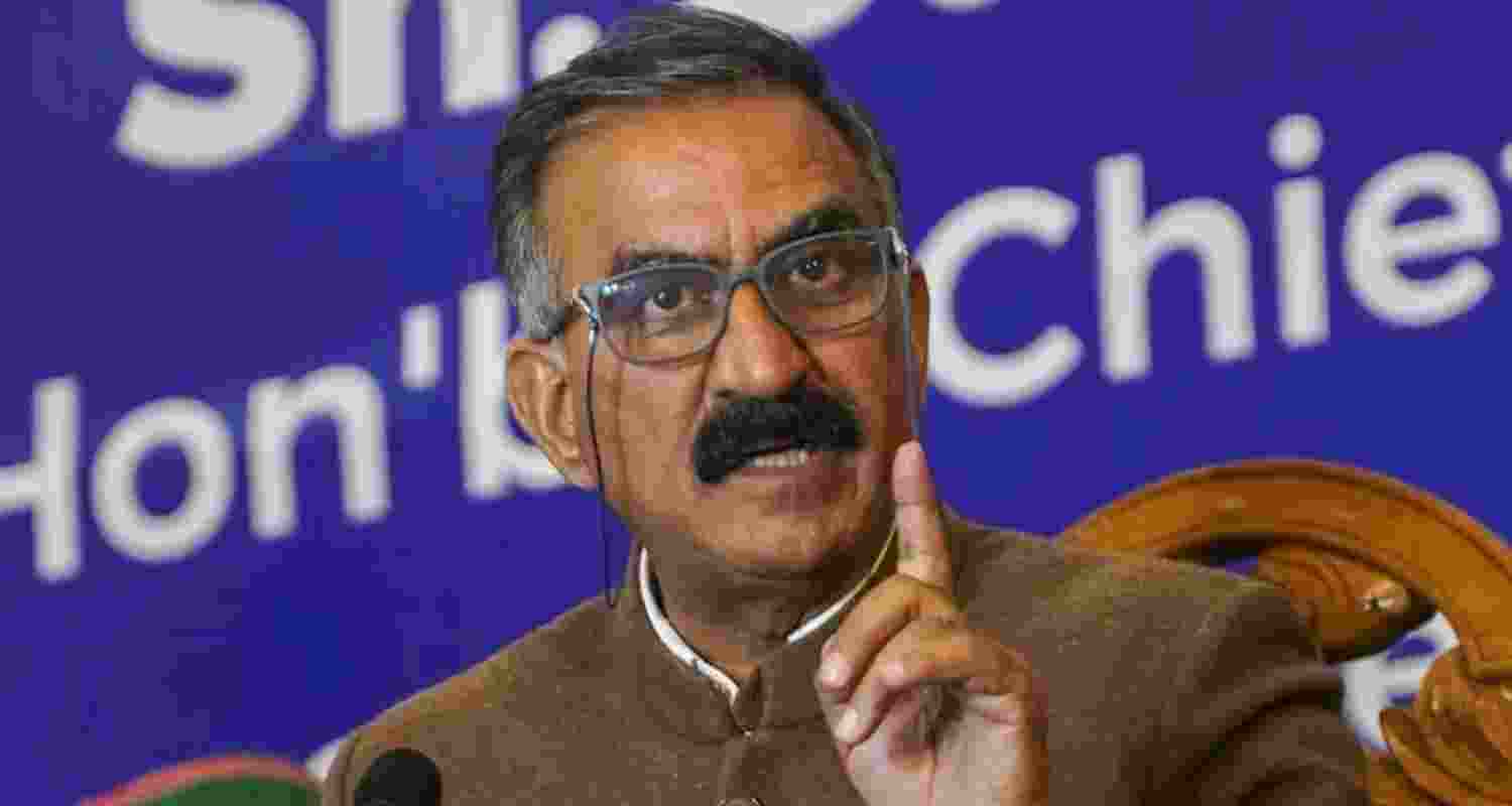 Himachal Chief Minister Thakur Sukhvinder Singh Sukhu - file image. Himachal Chief Minister Thakur Sukhvinder Singh Sukhu - file image.
