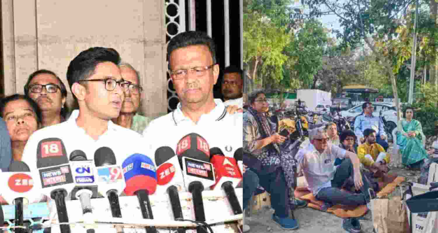 TMC delegation detained in New Delhi. TMC delegation detained in New Delhi.