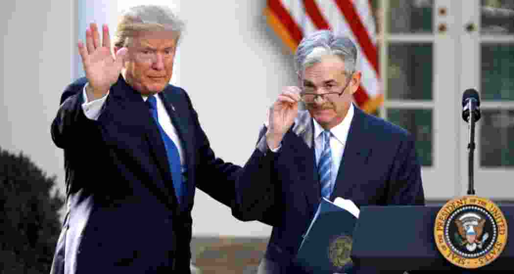 US President Donald Trump with Federal Reserve Chair Jerome Powell. US President Donald Trump with Federal Reserve Chair Jerome Powell.