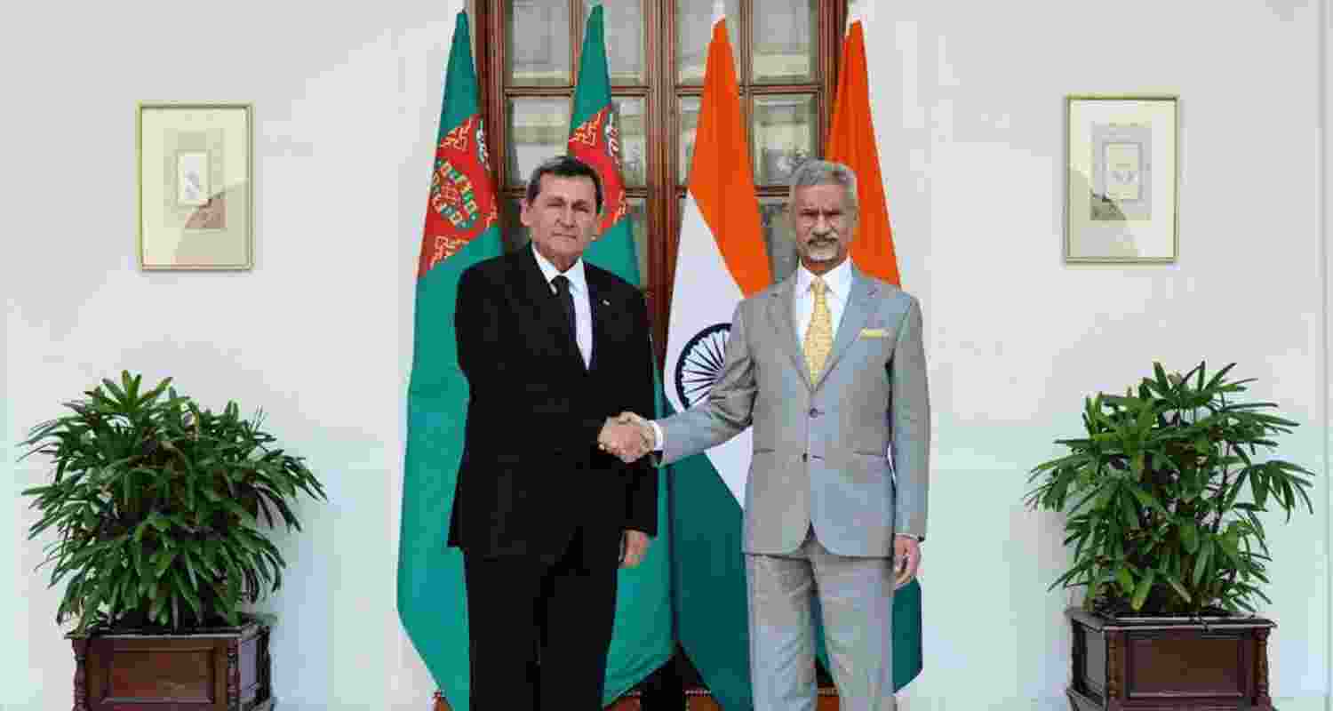 External Affairs Minister S Jaishankar held a bilateral meeting on Thursday with Turkmenistan’s Foreign Minister Rashid Meredov in New Delhi, ahead of the fourth edition of the India-Central Asia Dialogue. External Affairs Minister S Jaishankar held a bilateral meeting on Thursday with Turkmenistan’s Foreign Minister Rashid Meredov in New Delhi, ahead of the fourth edition of the India-Central Asia Dialogue.