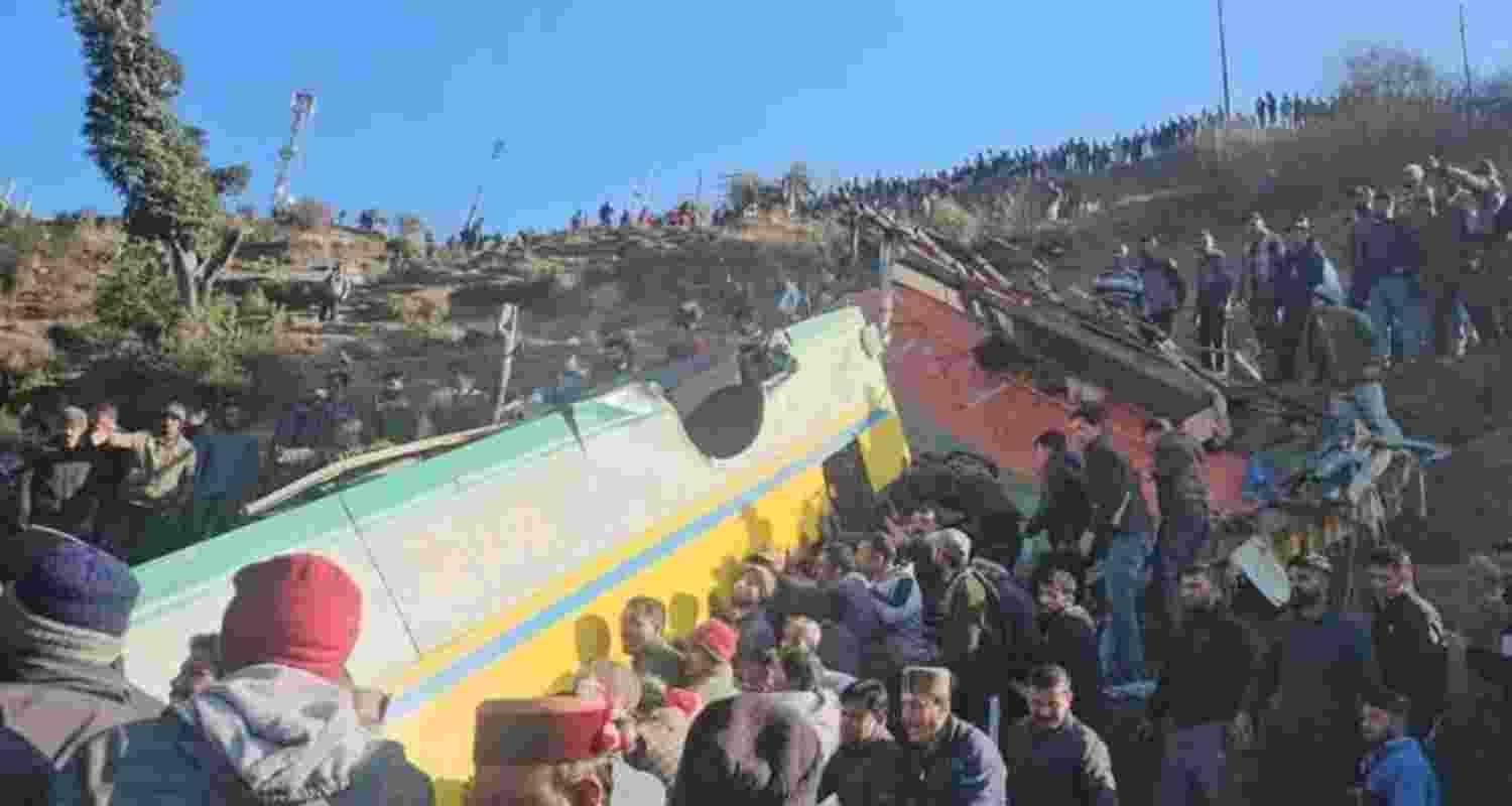 Eight people were killed after a private bus en route from Kupvi to Shimla rolled down the road near Haripurdhar in Himachal Pradesh’s Sirmaur district on Friday. Eight people were killed after a private bus en route from Kupvi to Shimla rolled down the road near Haripurdhar in Himachal Pradesh’s Sirmaur district on Friday.