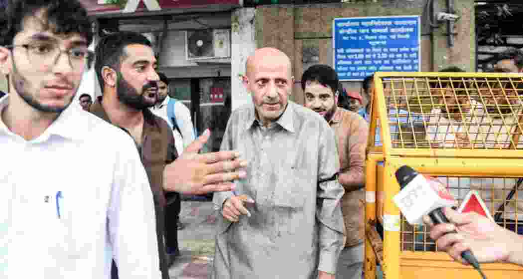 Baramulla MP Rashid Engineer comes out from Tihar jail after being granted interim bail by Delhi''s special NIA court in a terror funding case, in New Delhi on Tuesday. Baramulla MP Rashid Engineer comes out from Tihar jail after being granted interim bail by Delhi''s special NIA court in a terror funding case, in New Delhi on Tuesday.
