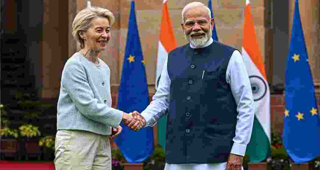 European Commission President Ursula von der Leyen and Prime Minister Narendra Modi. European Commission President Ursula von der Leyen and Prime Minister Narendra Modi.