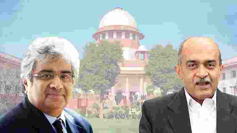 SC witnesses heated exchange between Harish Salve, Bhushan SC witnesses heated exchange between Harish Salve, Bhushan