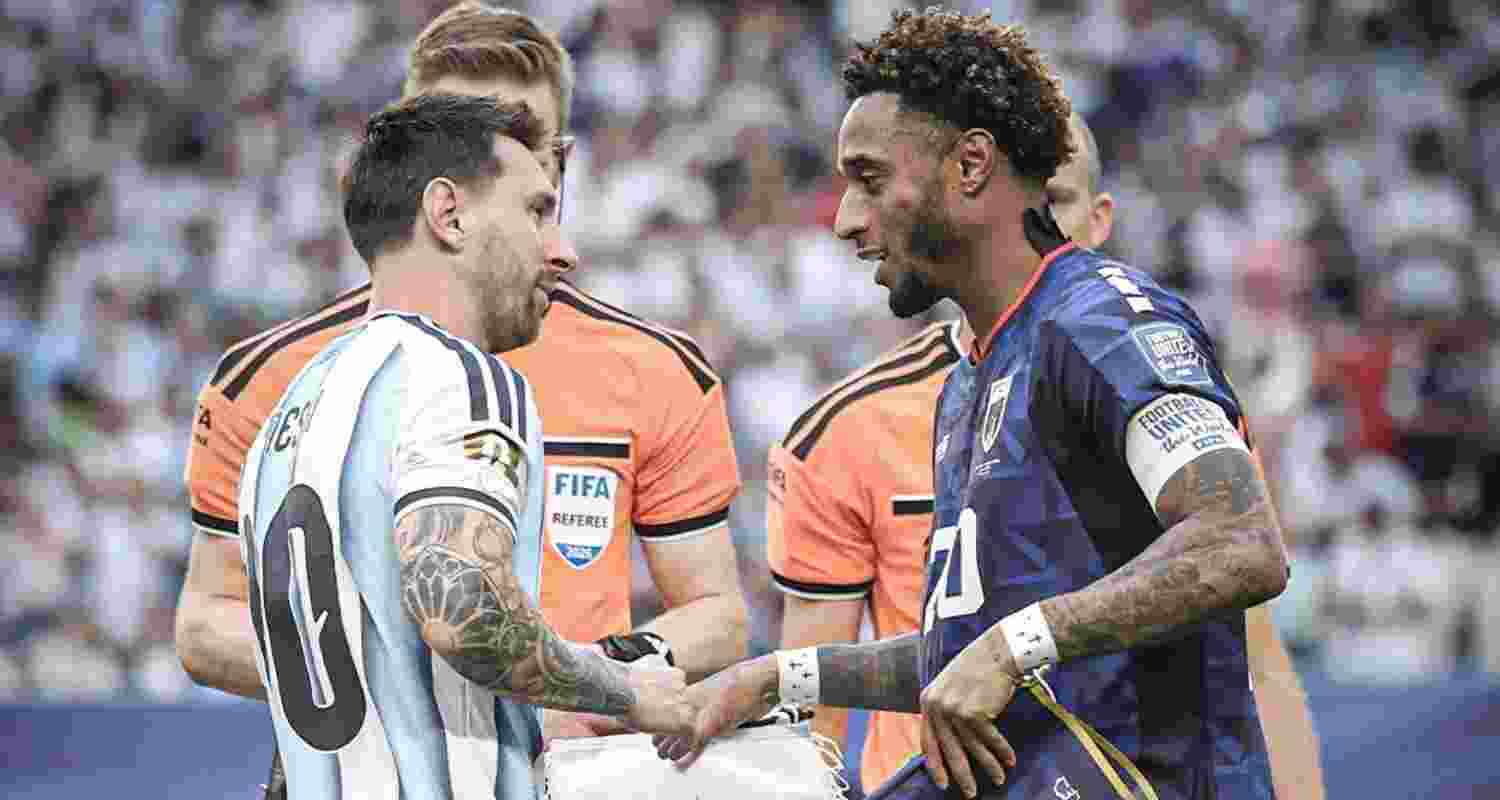 Argentina beat World Cup debutants Cape Verde 3-2 after extra time, with Lionel Messi inspiring the champions into the last 16 after a thriller. Argentina beat World Cup debutants Cape Verde 3-2 after extra time, with Lionel Messi inspiring the champions into the last 16 after a thriller.