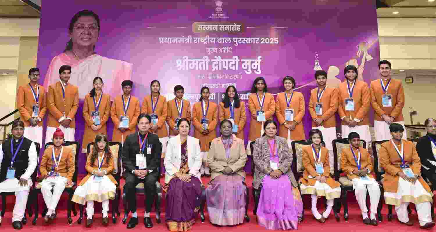 Archana Sivaramakrishnan accepted the Pradhan Mantri Rashtriya Bal Puraskar on behalf of her late daughter, Vyoma Priya, an 8-year-old who had bravely tried to save a 6-year-old boy from an electrified slide in their apartment park. She lost her life in the process Archana Sivaramakrishnan accepted the Pradhan Mantri Rashtriya Bal Puraskar on behalf of her late daughter, Vyoma Priya, an 8-year-old who had bravely tried to save a 6-year-old boy from an electrified slide in their apartment park. She lost her life in the process